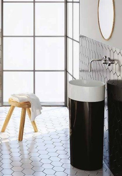 Duo S Siyah Panelli Monoblok Lavabo